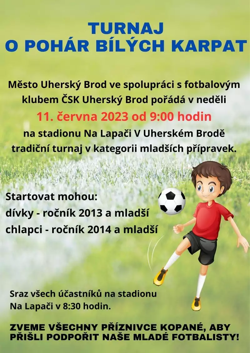 O pohár Bílých Karpat budou v Uherském Brodě bojovat přípravky